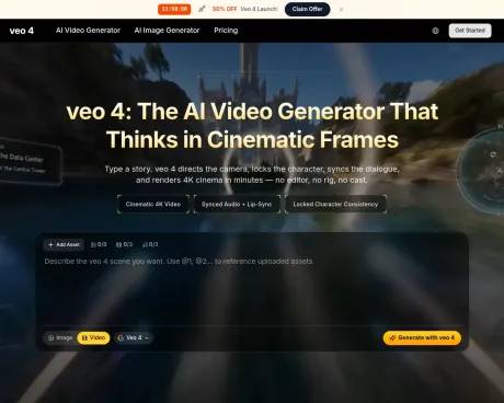 Veo 4 AI Video Generator screenshot