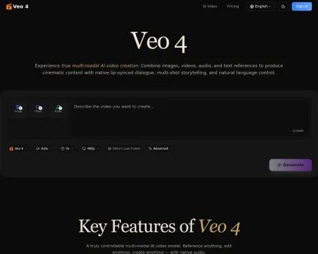 Veo 4 AI screenshot