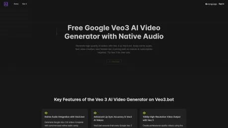 Veo3.bot: Free Access to Google Veo 3 AI Video Generation with Native Audio screenshot