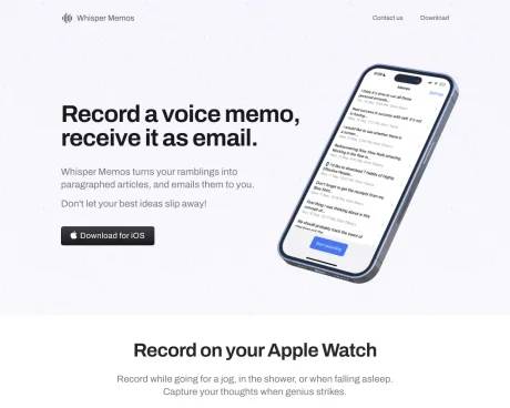 Whisper Memos screenshot