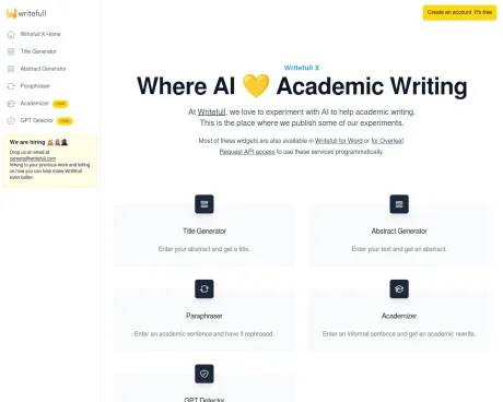 Writefull Academizer screenshot