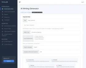 Writery AI screenshot