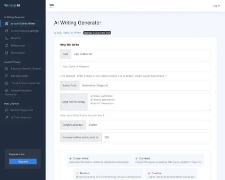 Writery AI screenshot
