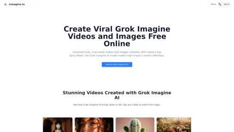 XImagine.io：Free Grok Imagine Video Generator screenshot
