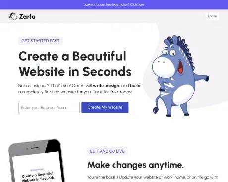 Zarla Website Builder screenshot