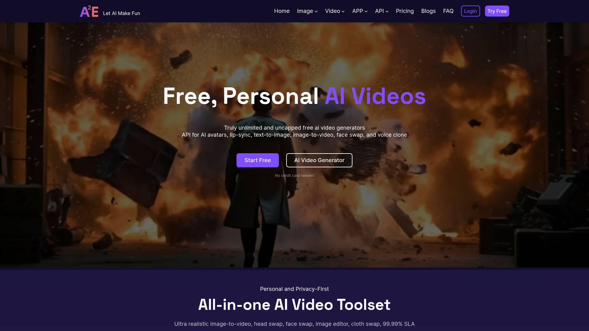 A2E Free and Uncensored AI Videos screenshot