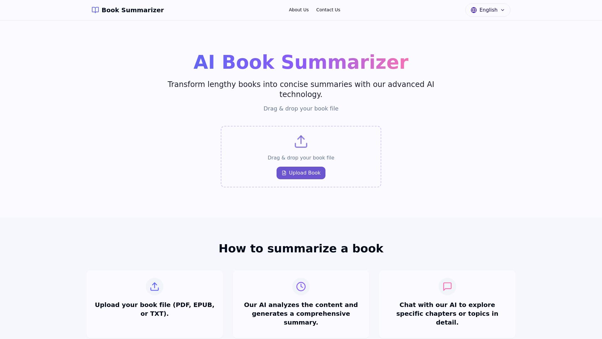 AI Book Summarizer screenshot