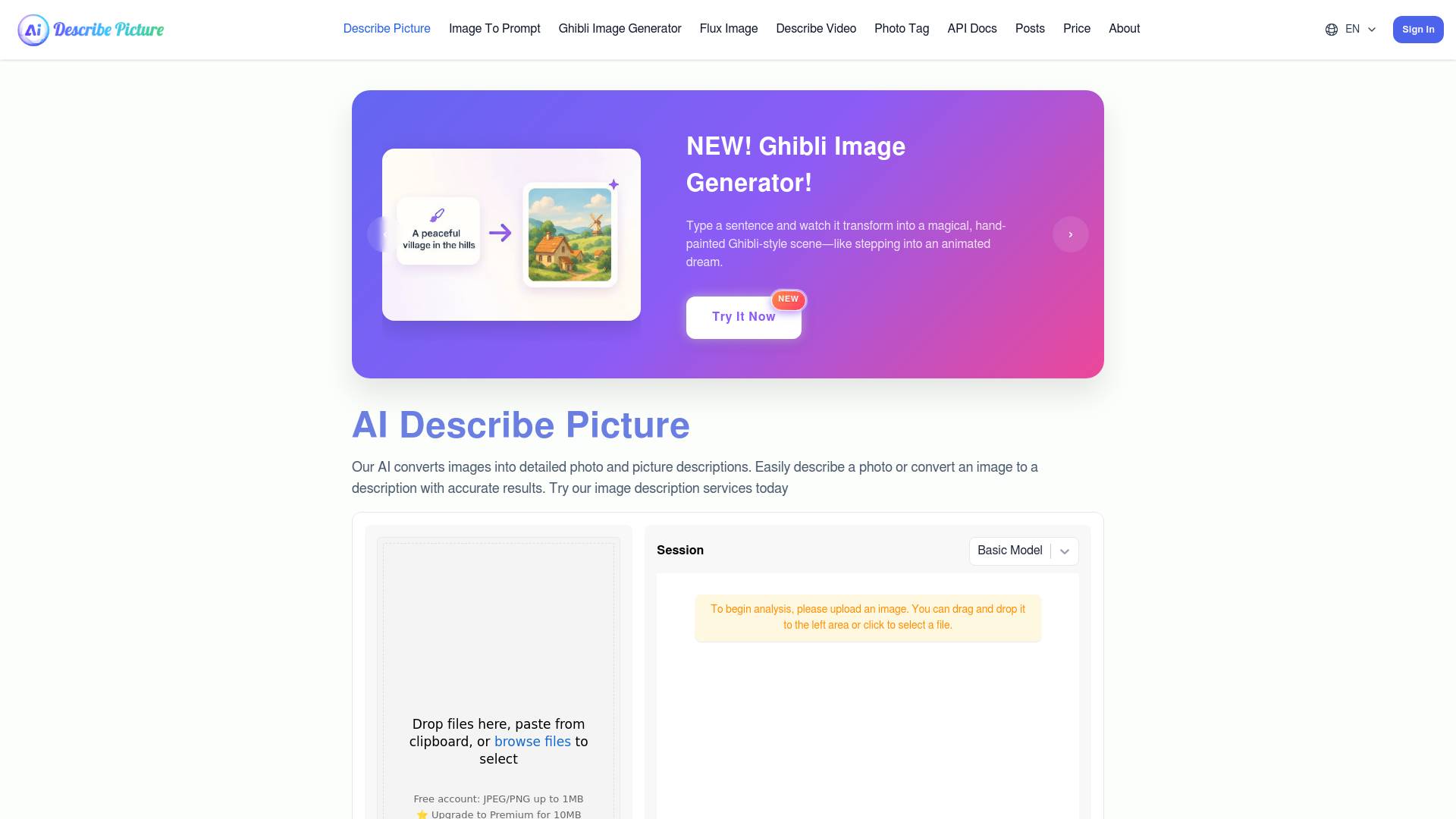 AI Describe Picture screenshot