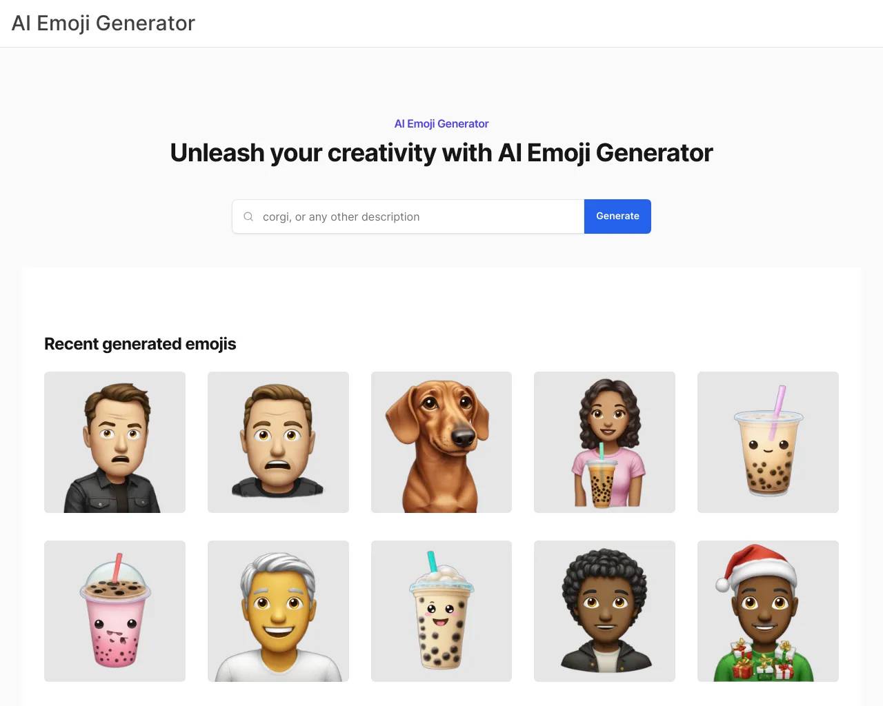 AI Emoji Generator screenshot
