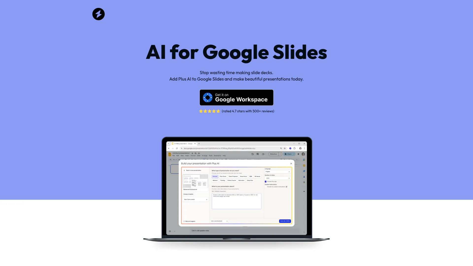 AI for Google Slides screenshot