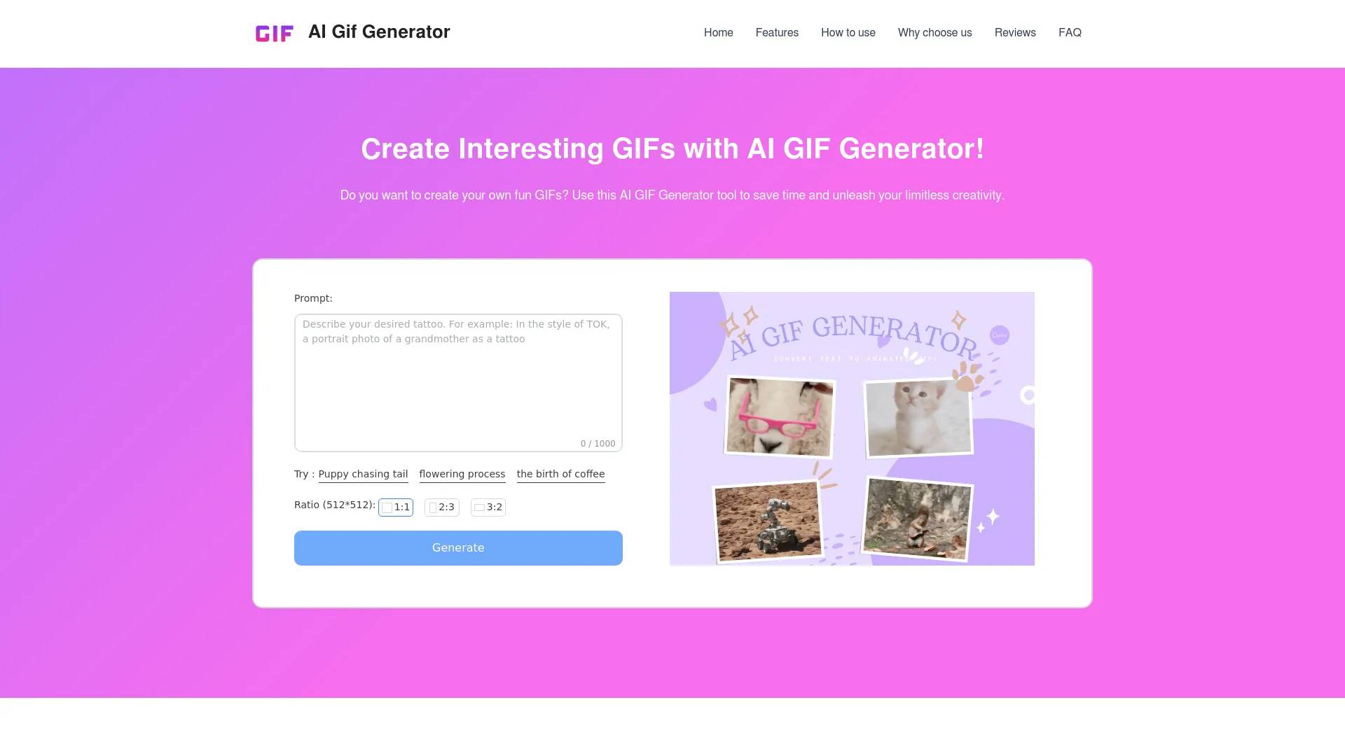 AI Gif Generator screenshot