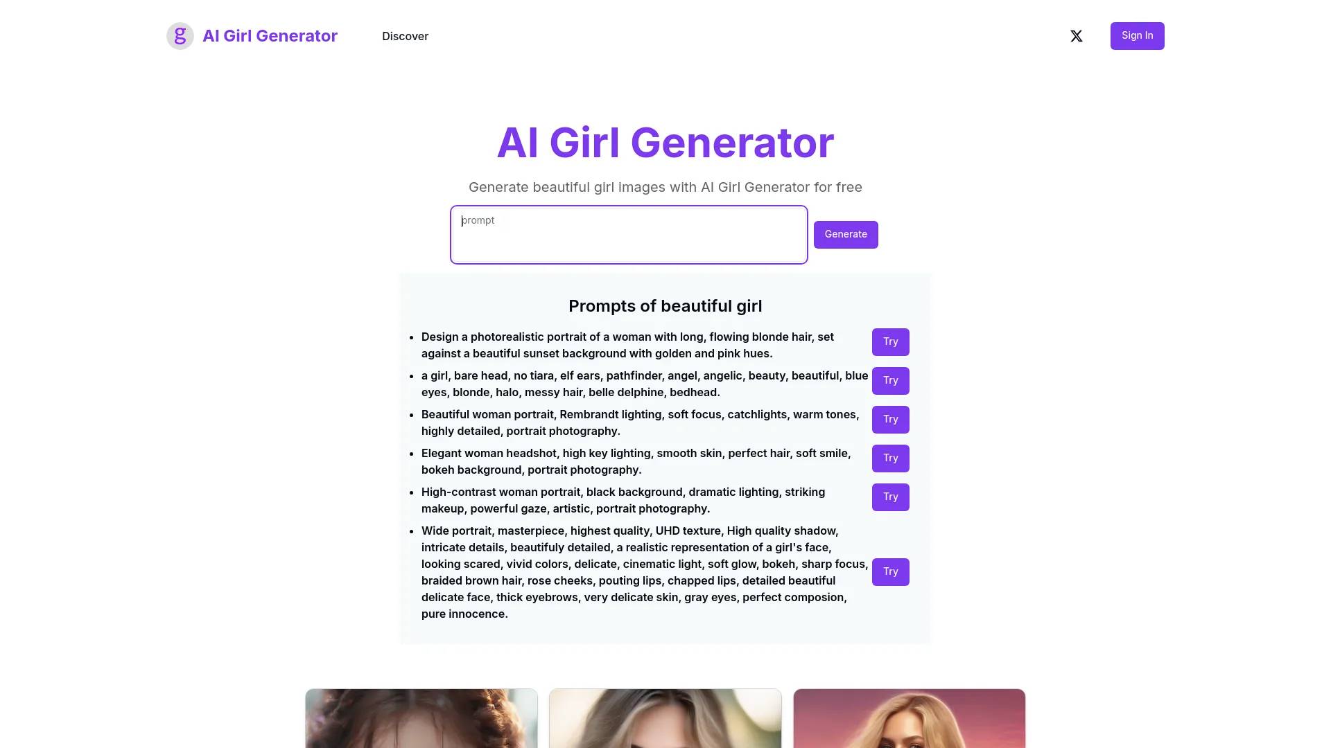 AI Girl Generator