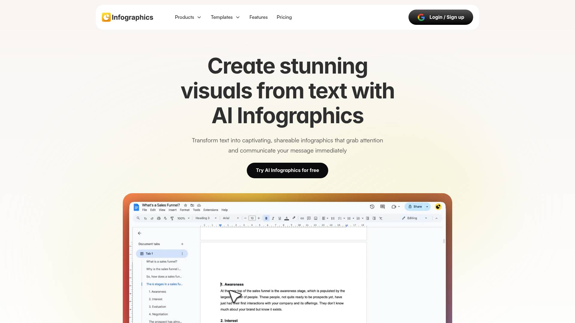 AI Infographics screenshot