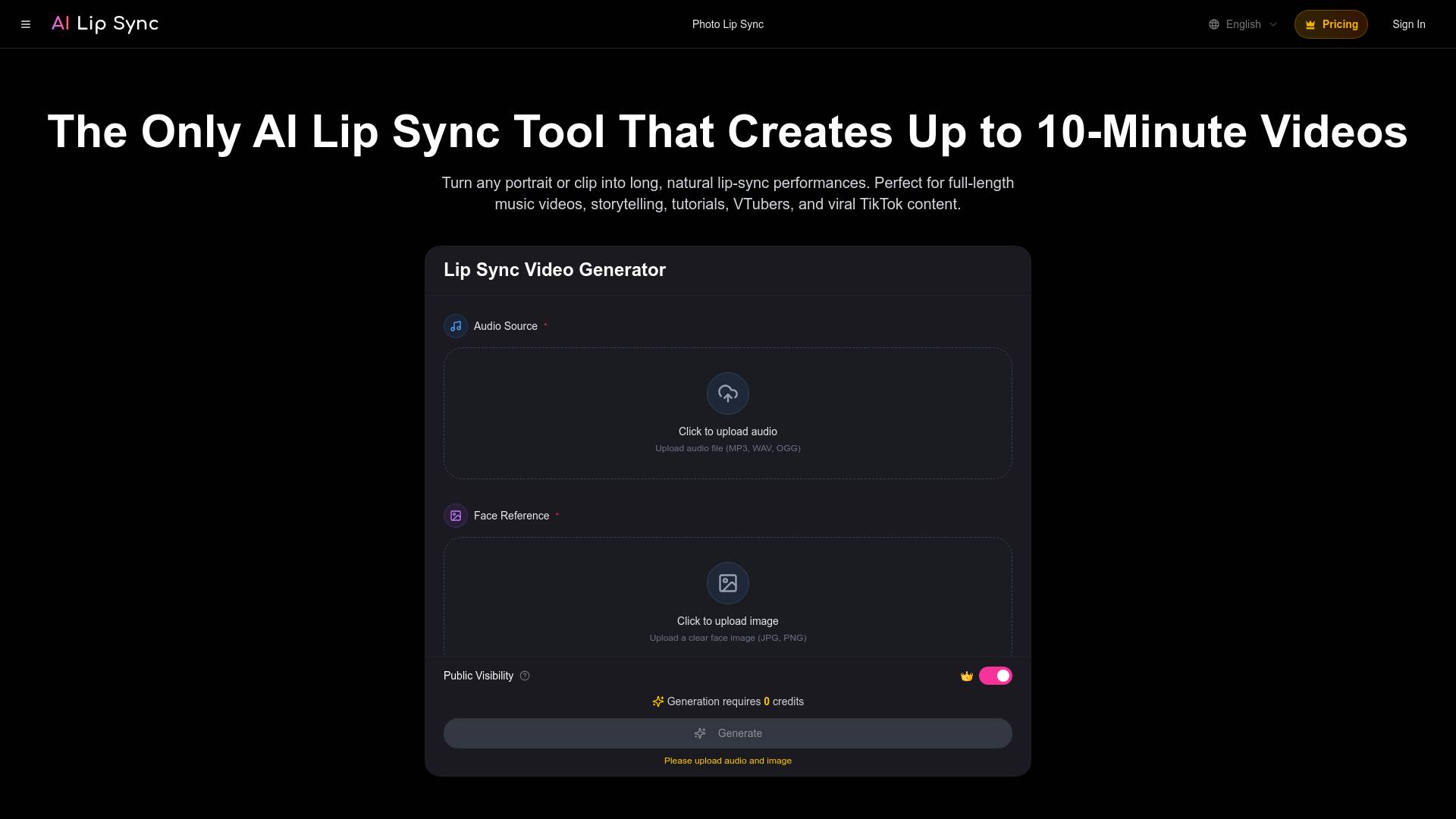 AI Lip Sync Generator - Photo lip,Singing photo screenshot