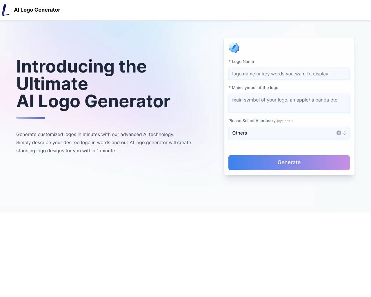 AI Logo Generator screenshot
