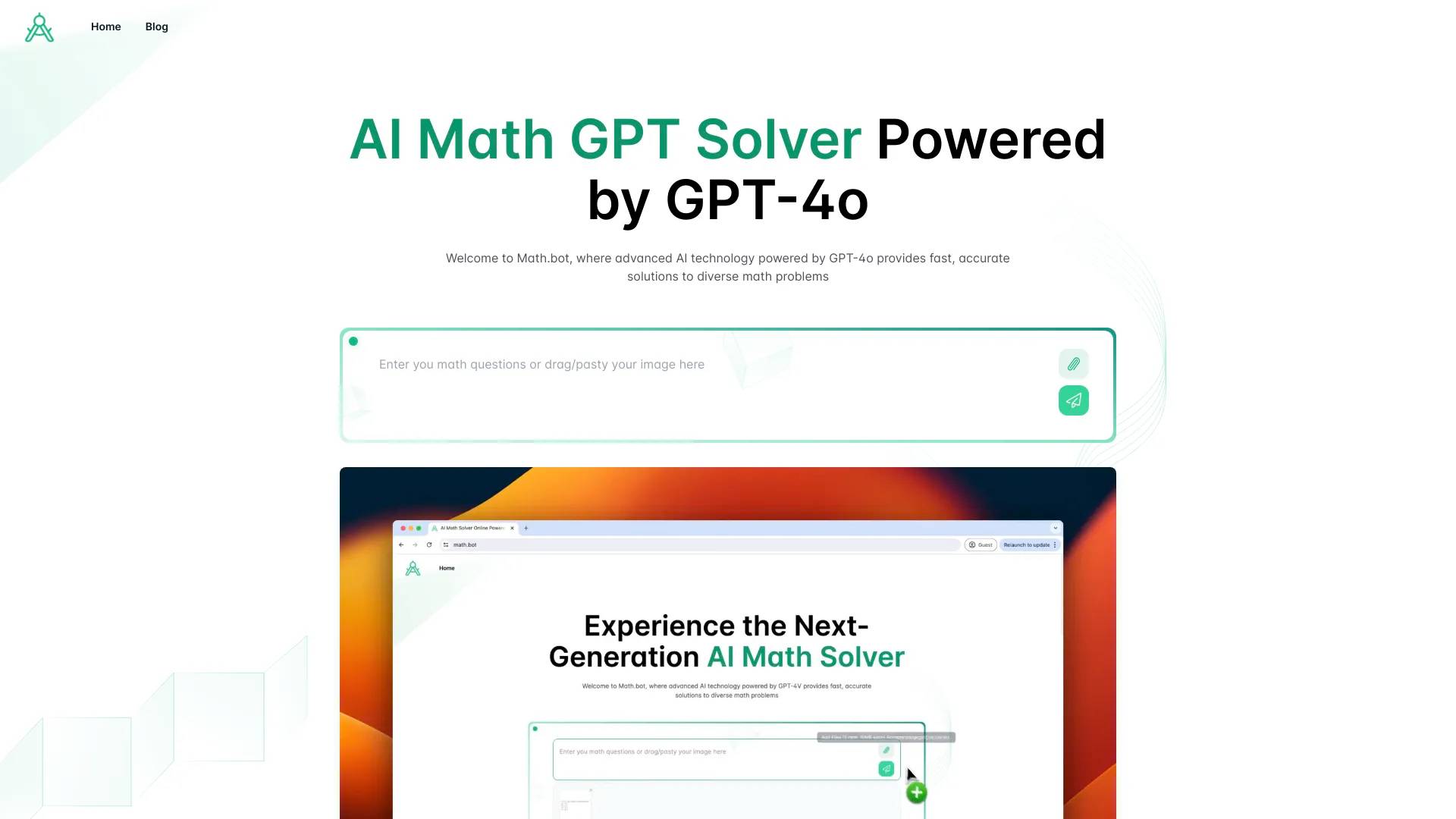 AI Math GPT Solver Online Powered by GPT-4o | Math Bot