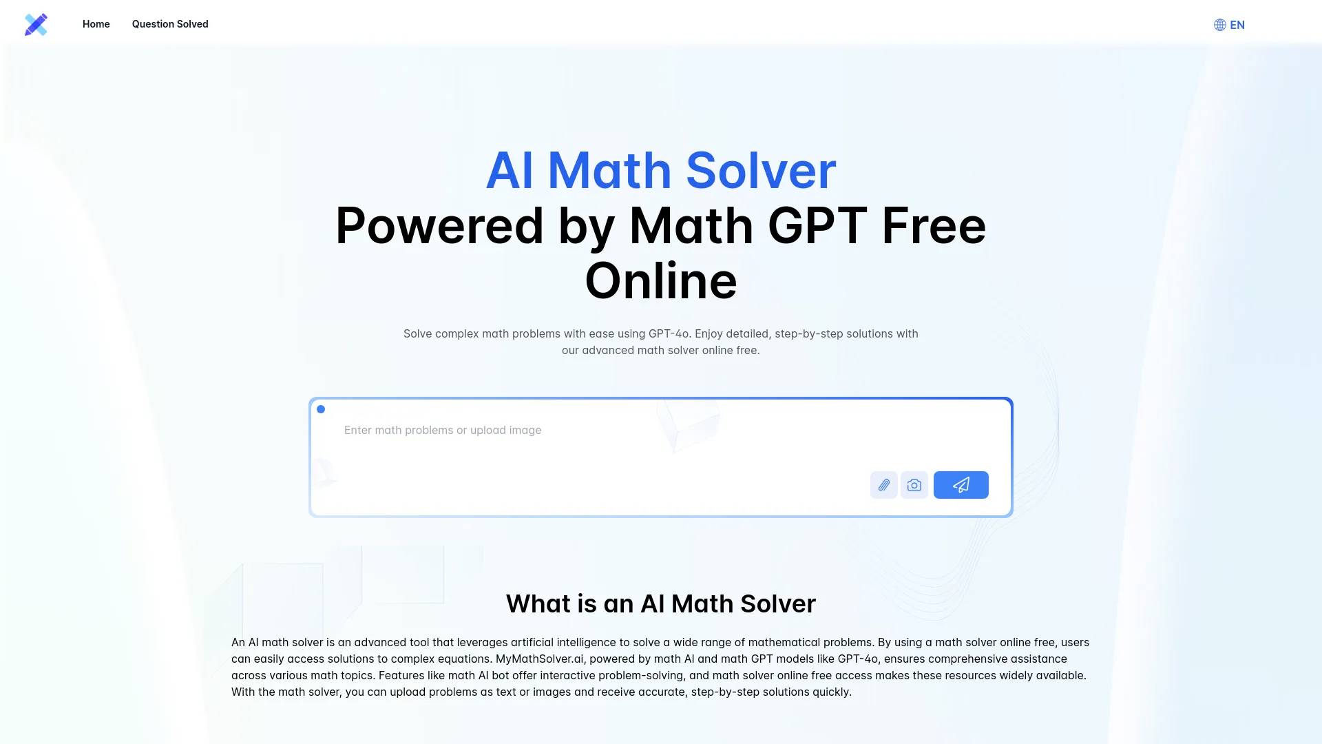 AI Math Solver Powered by Math GPT Free Online