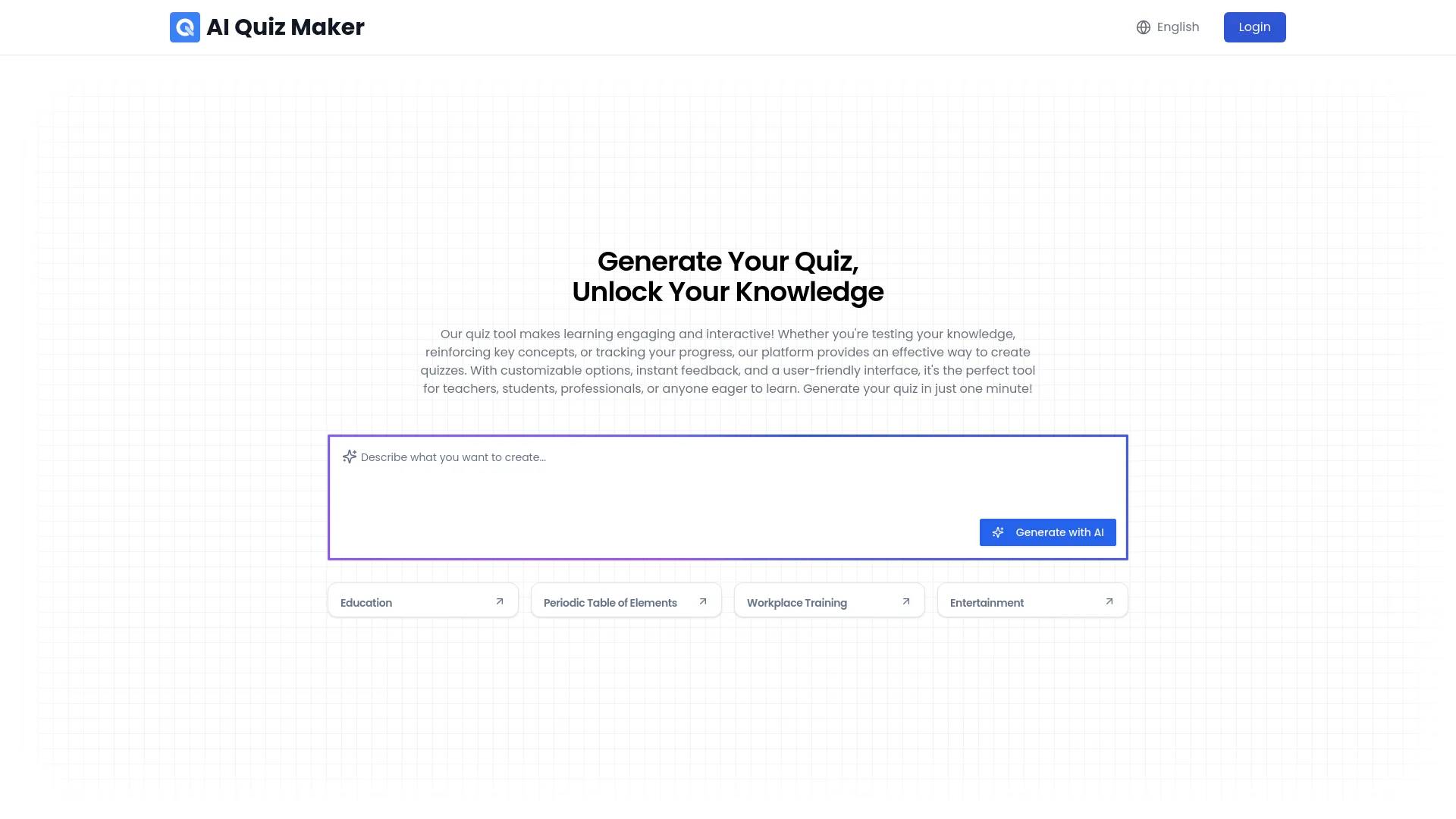 AI Quiz Generator screenshot