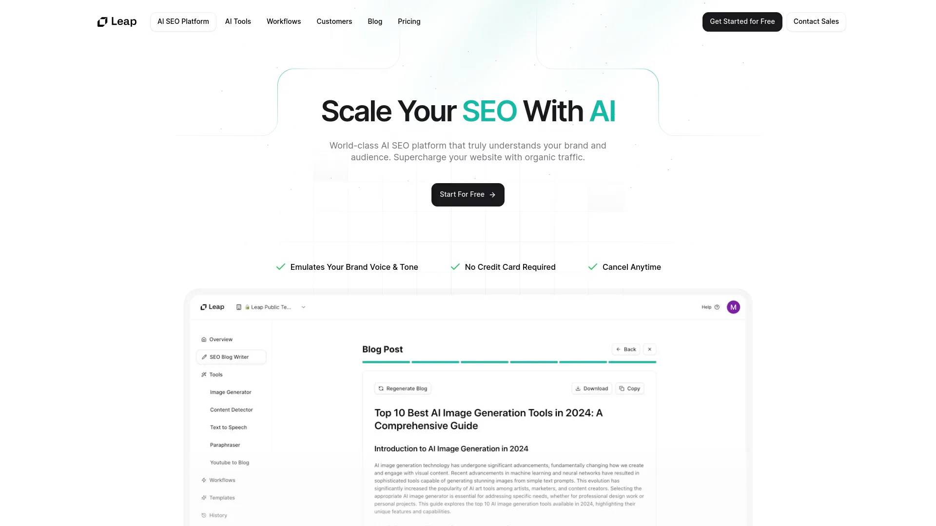 AI SEO by Leap AI screenshot