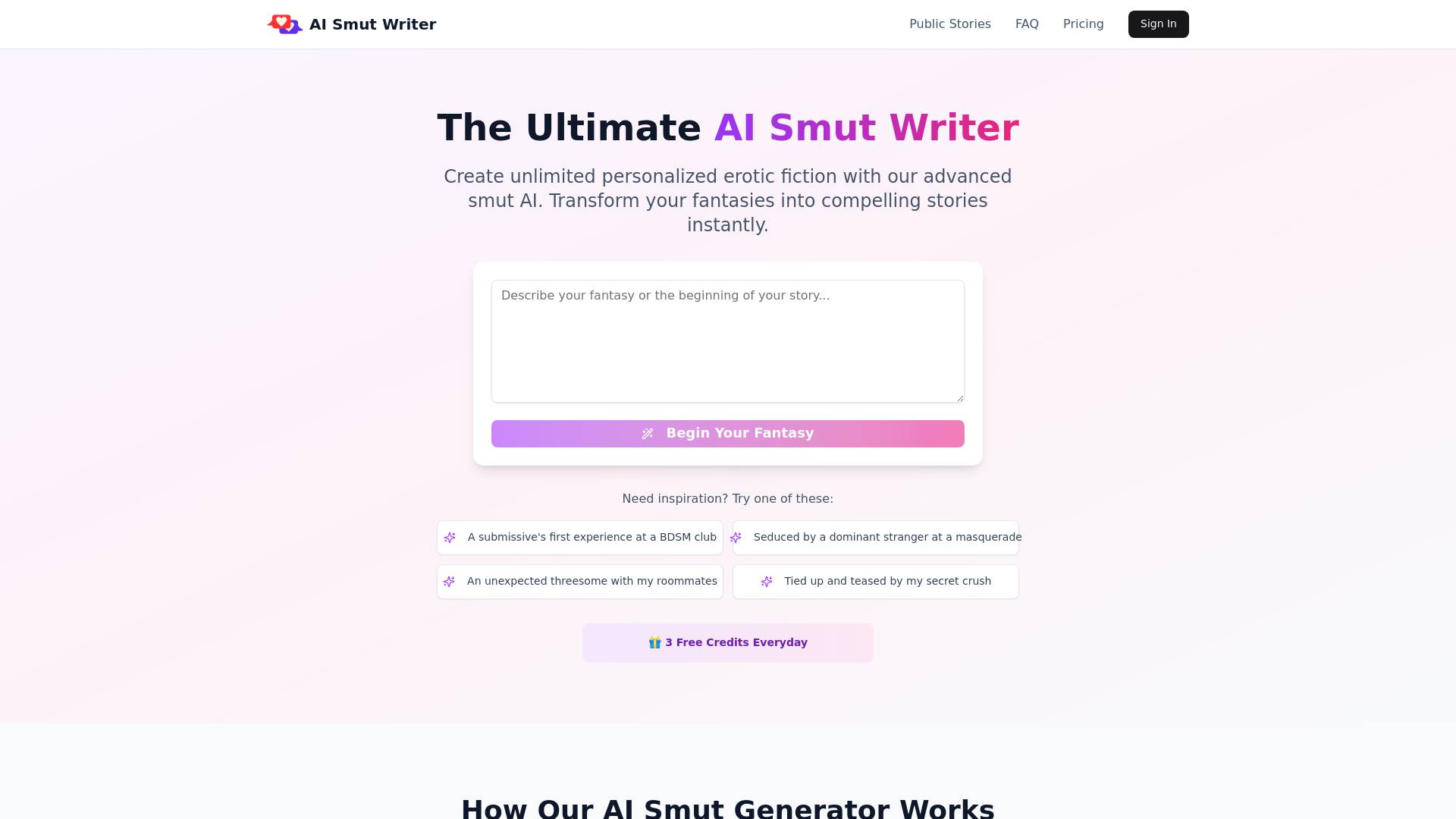 AI Smut Writer screenshot
