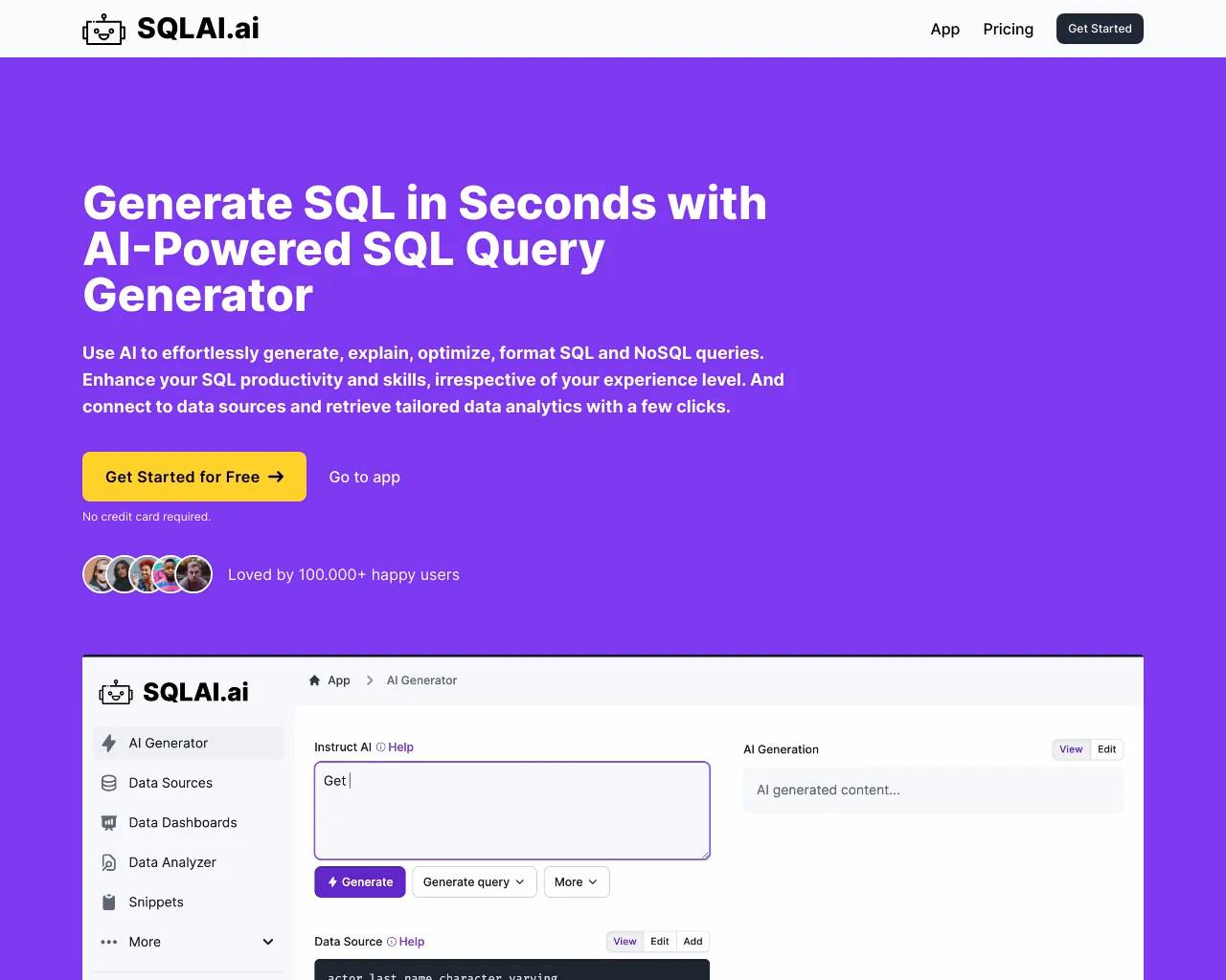 AI SQL BOT screenshot