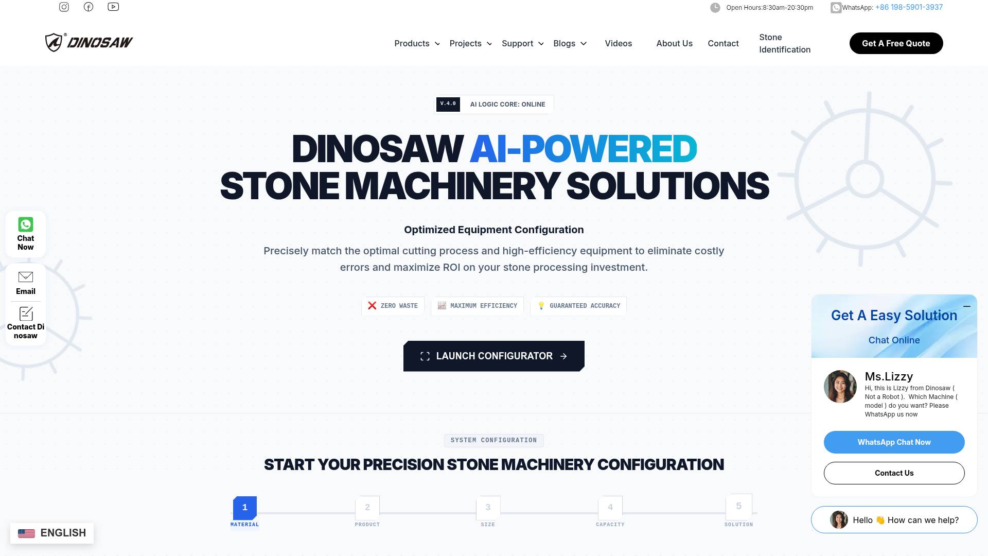 AI Stone Machine Selector - DINOSAW screenshot