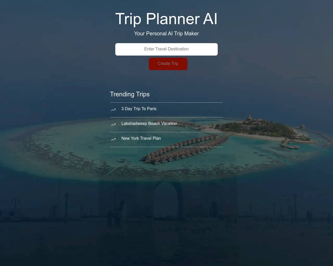 AI Trip Maker screenshot