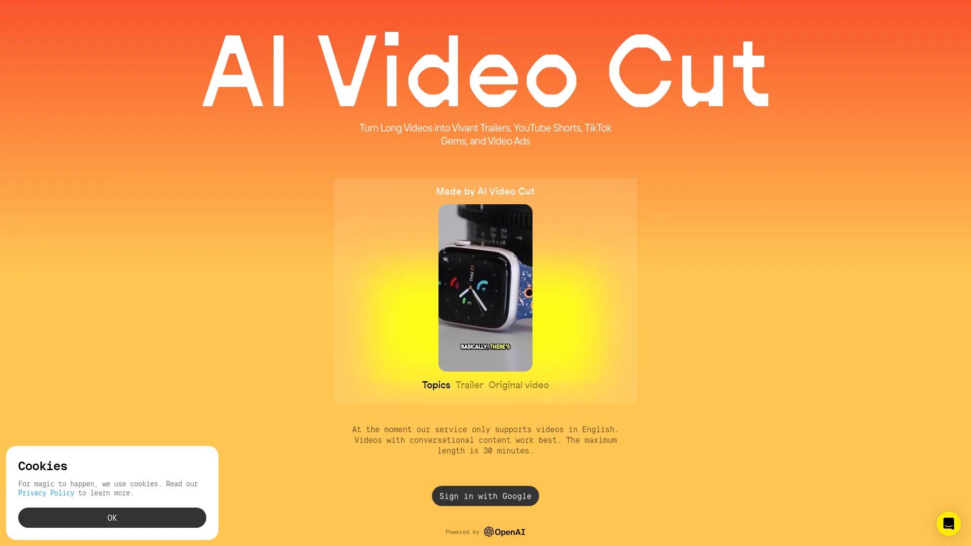 AI Video Cut