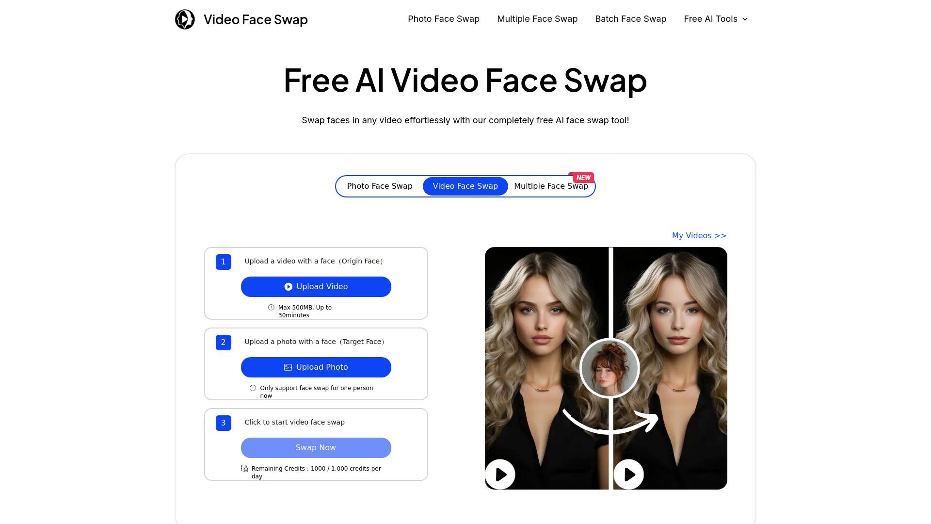 AI Video Face Swap screenshot