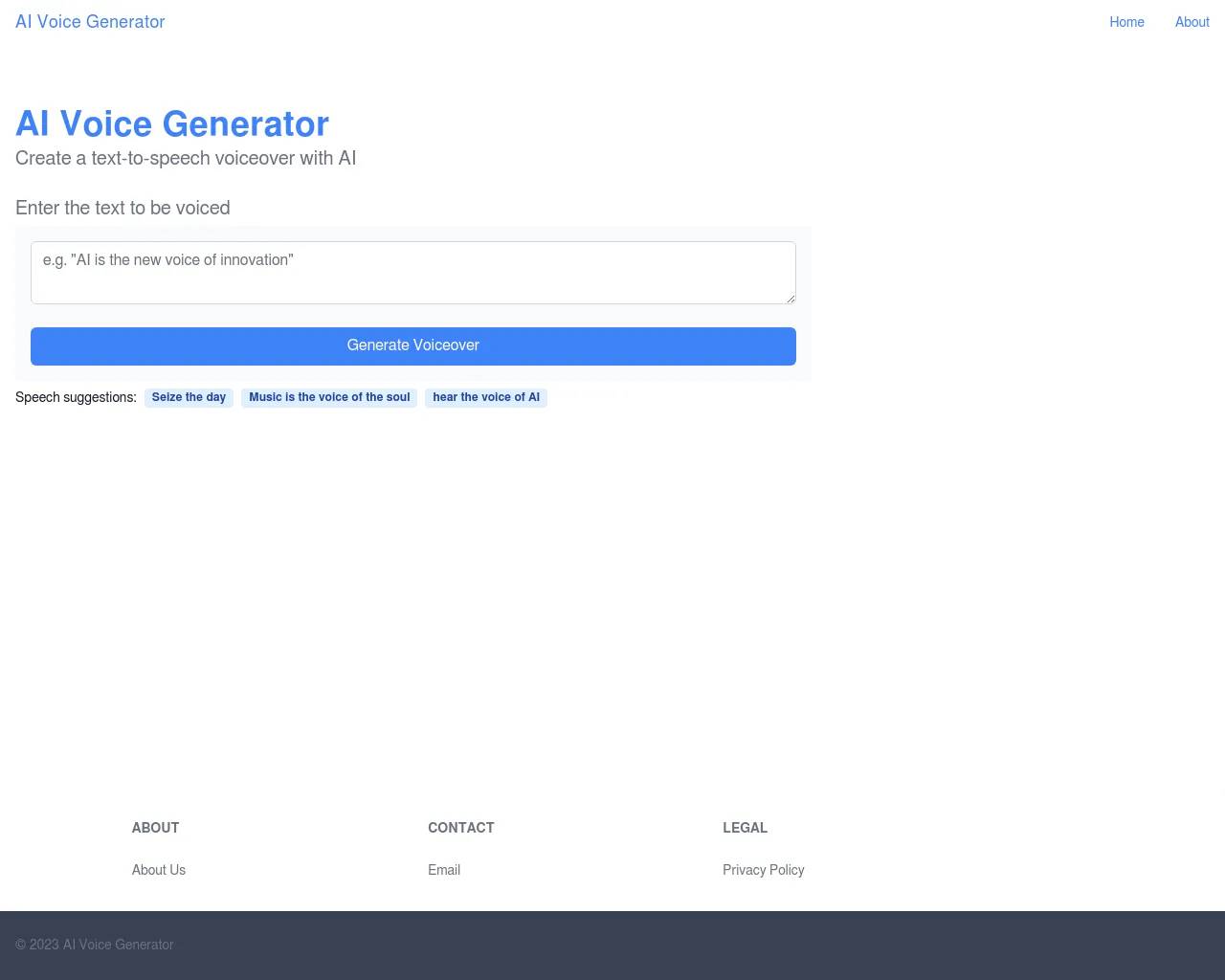 AI Voice Generator screenshot
