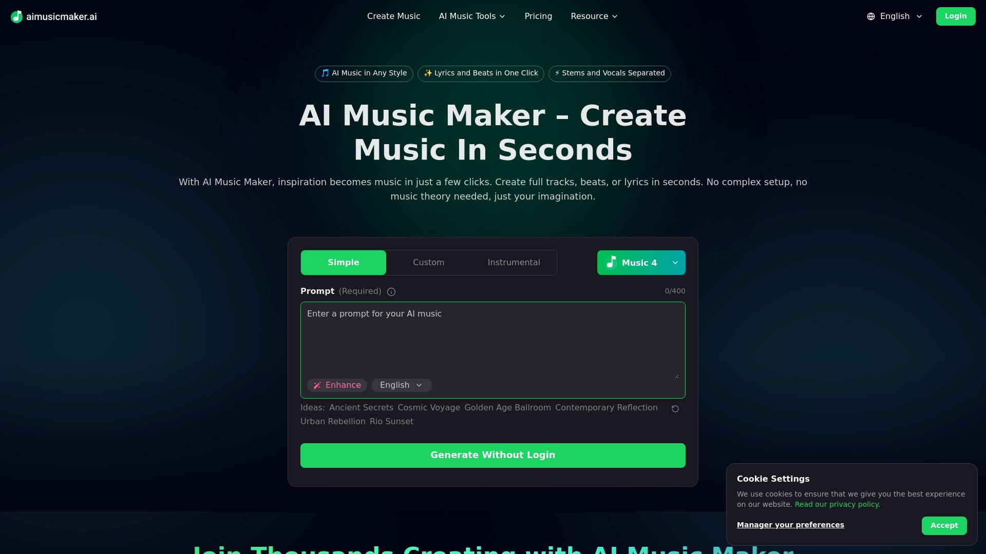 aimusicmaker screenshot