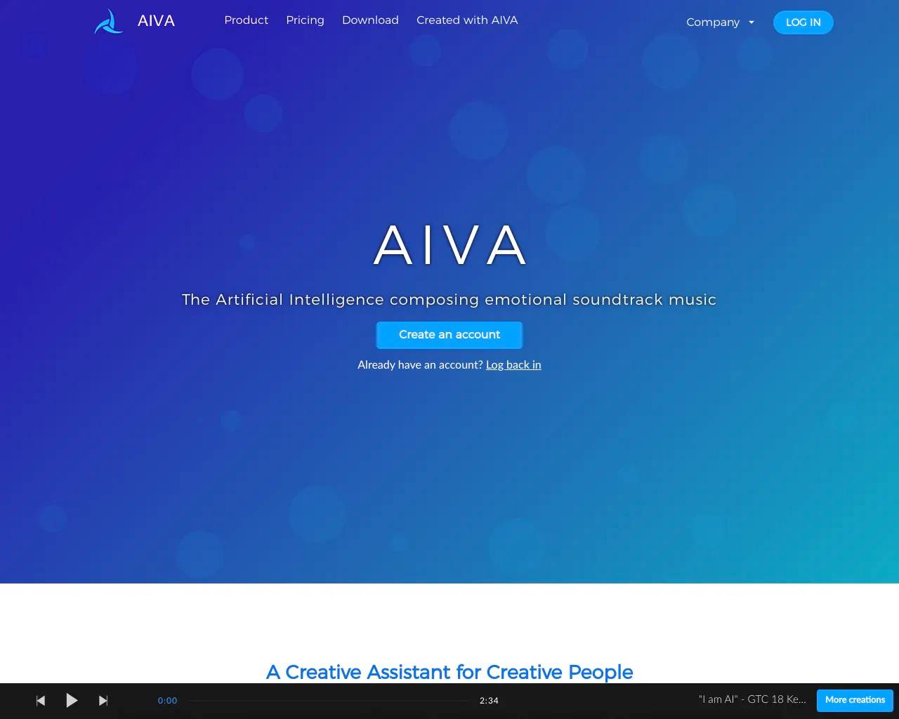 Aiva screenshot