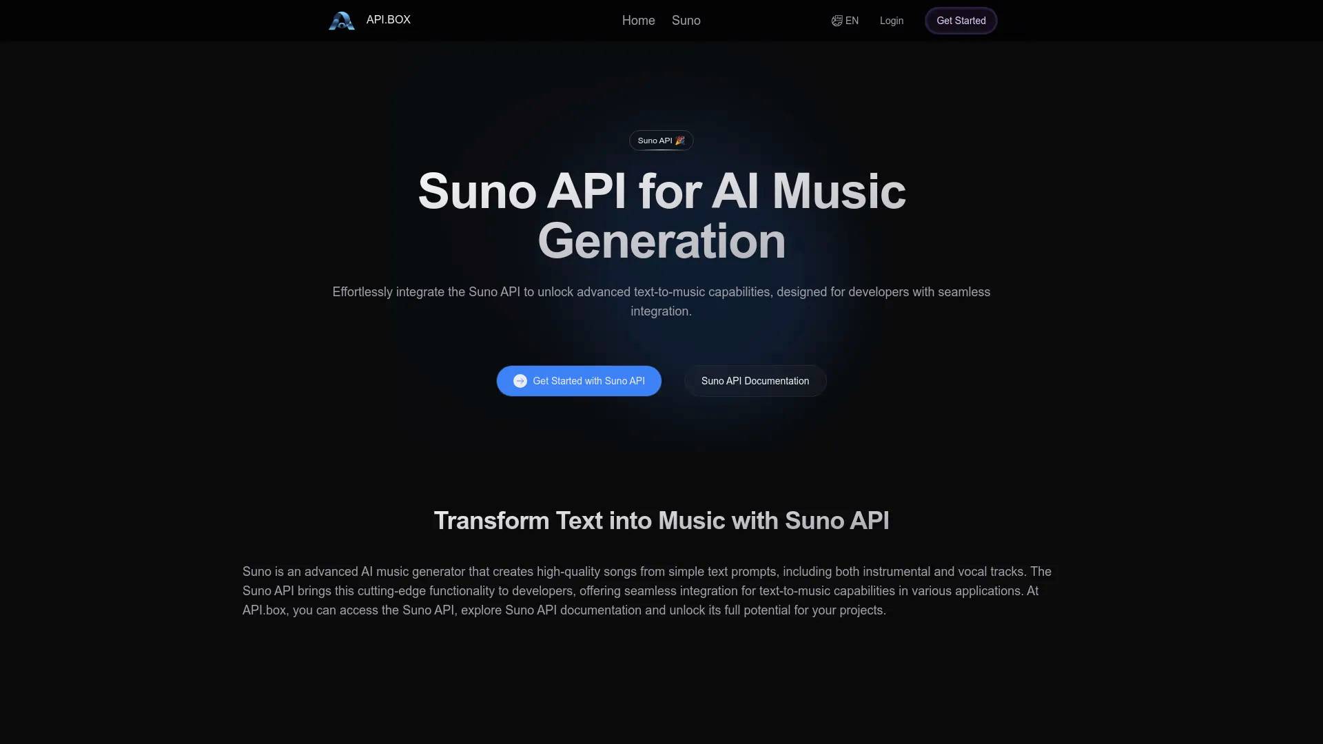 API.box: Suno API for AI Music Generation (Unofficial)