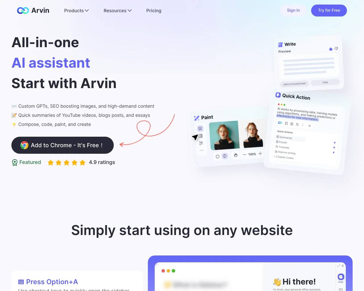 Arvin screenshot