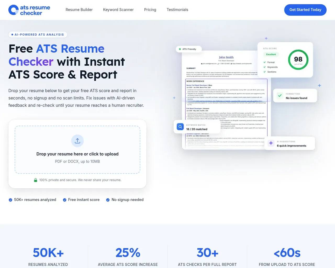 ATS Resume Checker screenshot