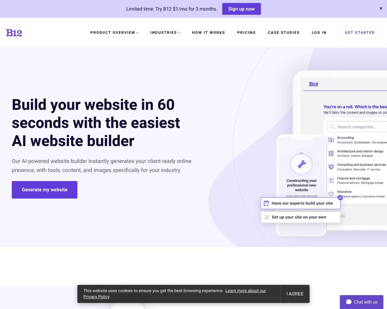 B12 AI Website Builder screenshot