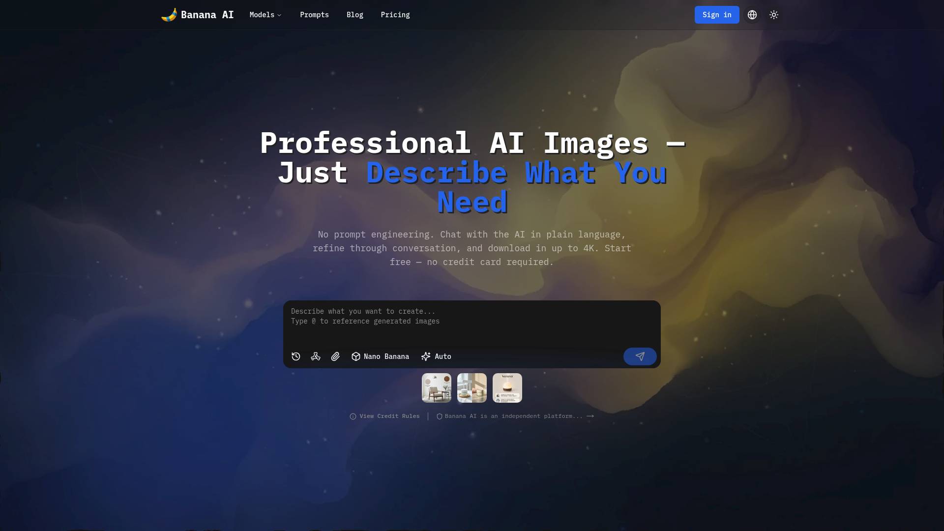 Banana AI Image Generator screenshot