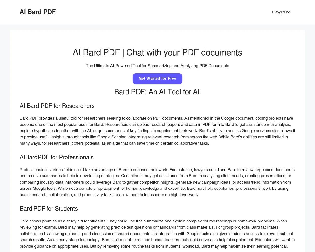 Bard PDF screenshot
