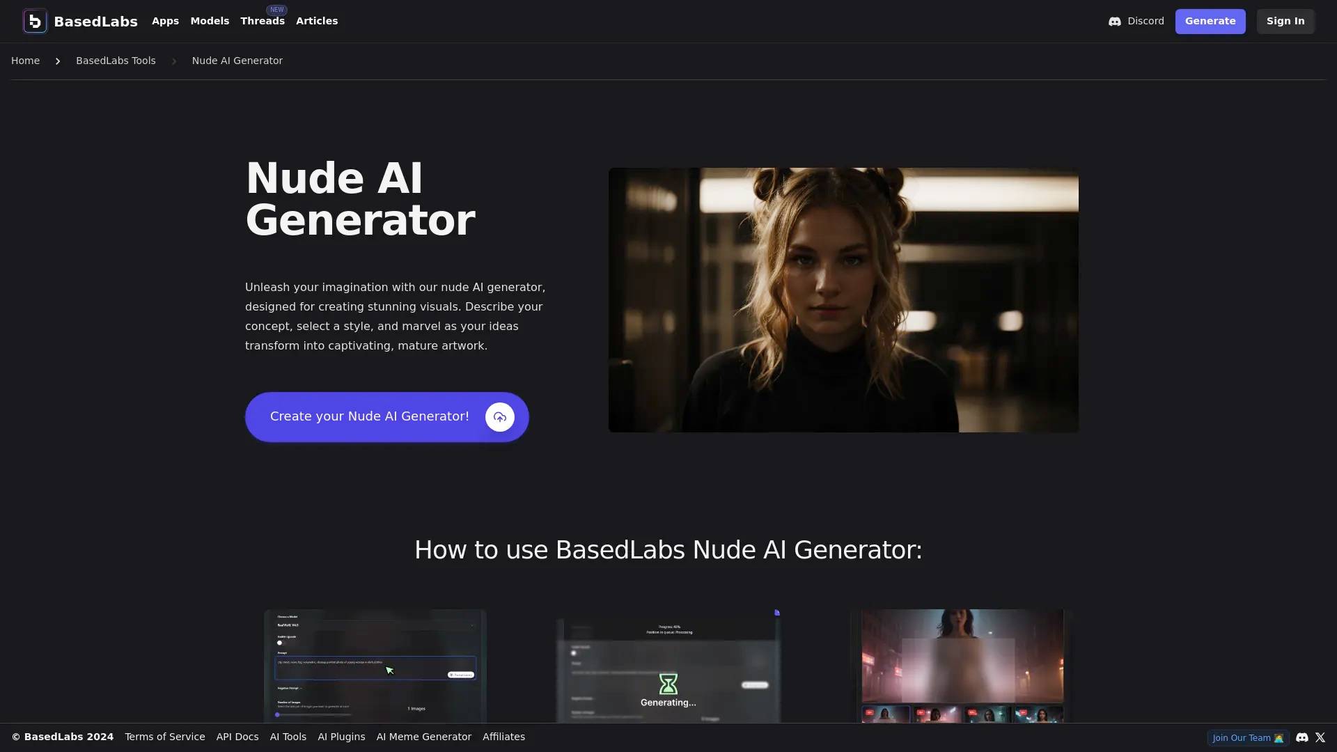 BasedLabs - Nude AI Generator screenshot