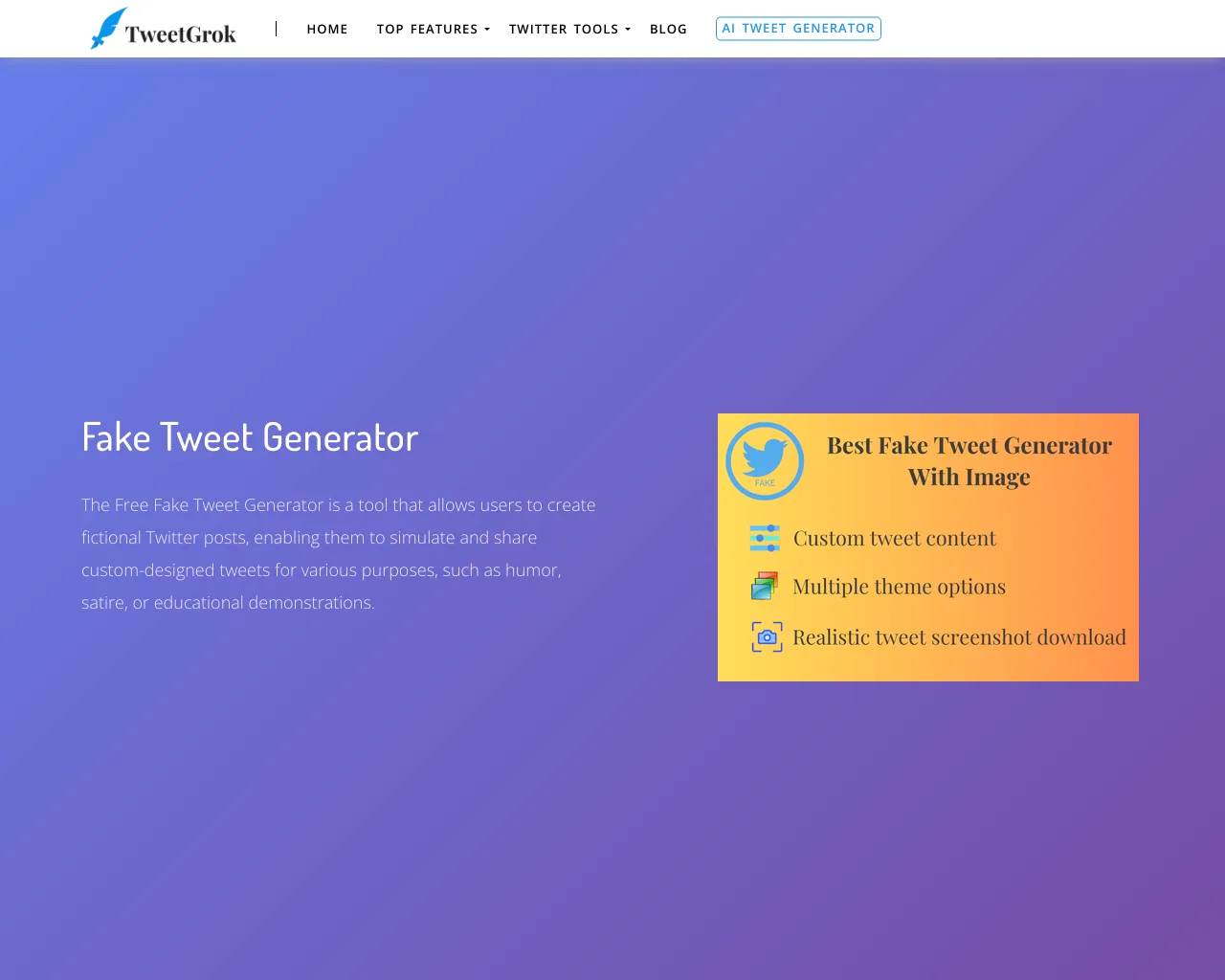 Best Fake Tweet Generator With Image screenshot