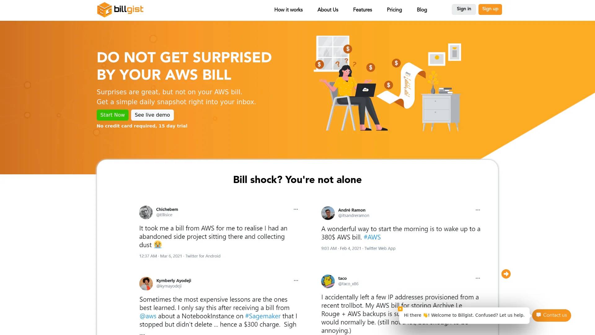 Billgist screenshot
