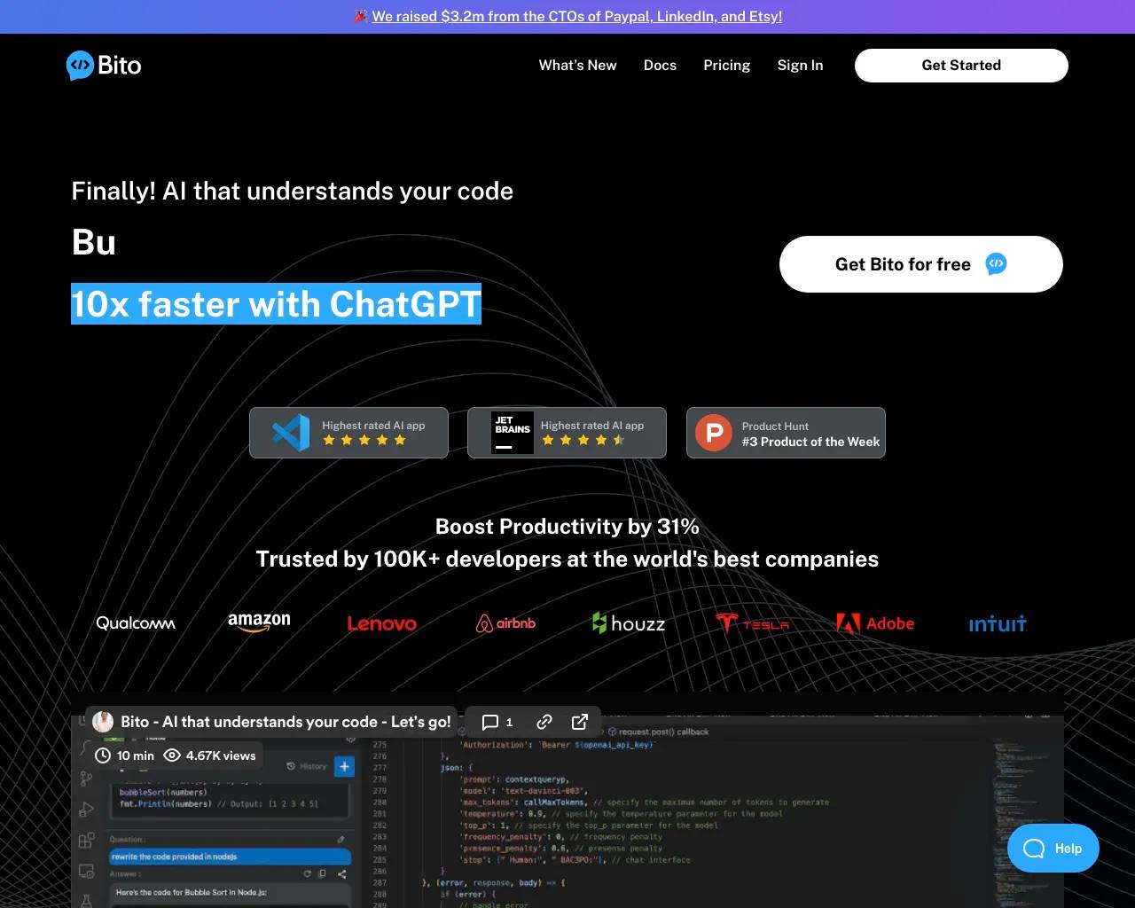 Bito AI screenshot