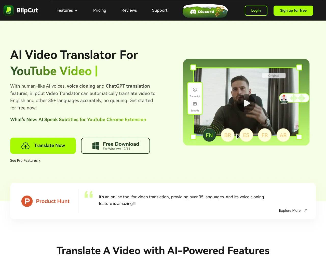 BlipCut Video Translator