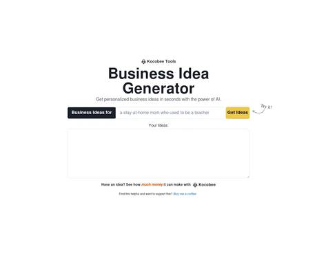 Business Idea Generator screenshot