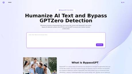 BypassGPT.co: Free AI Text Humanizer screenshot