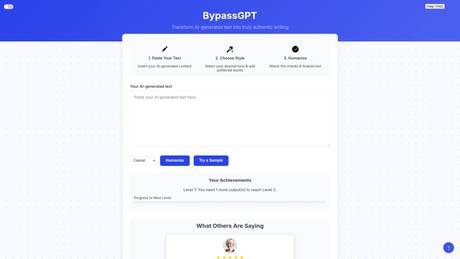 BypassGPT screenshot