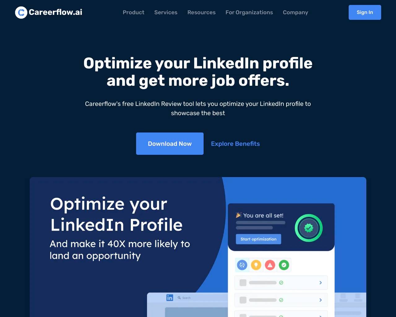 Careerflow AI LinkedIn Optimization Tool