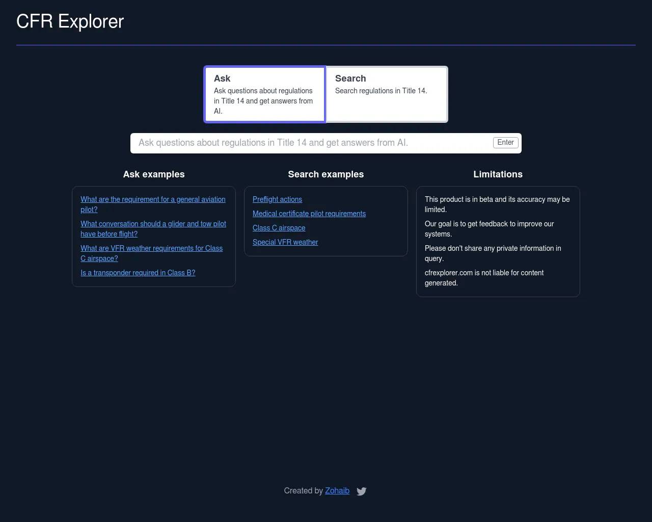 CFRexplorer screenshot