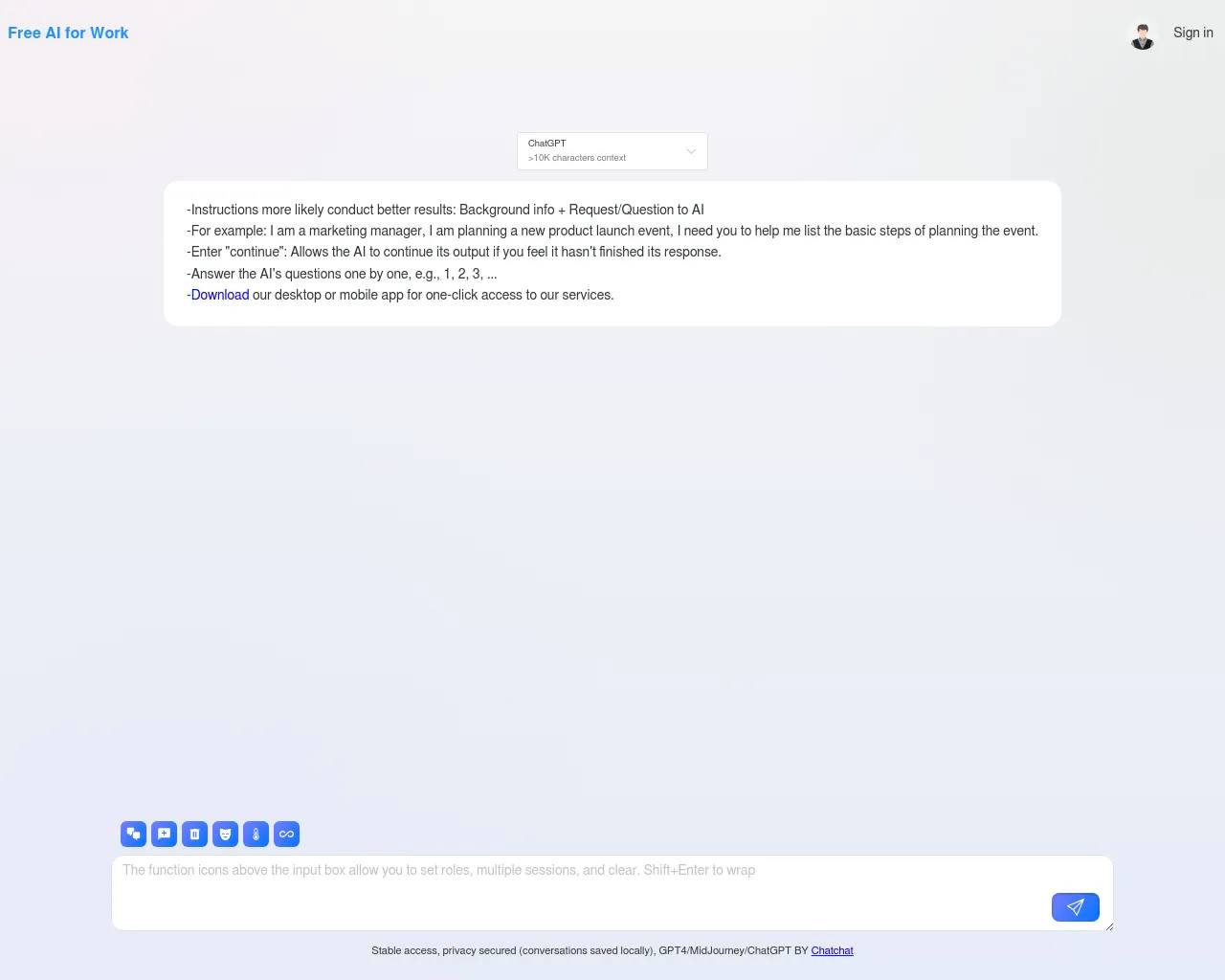 Chatchat for jobs done screenshot