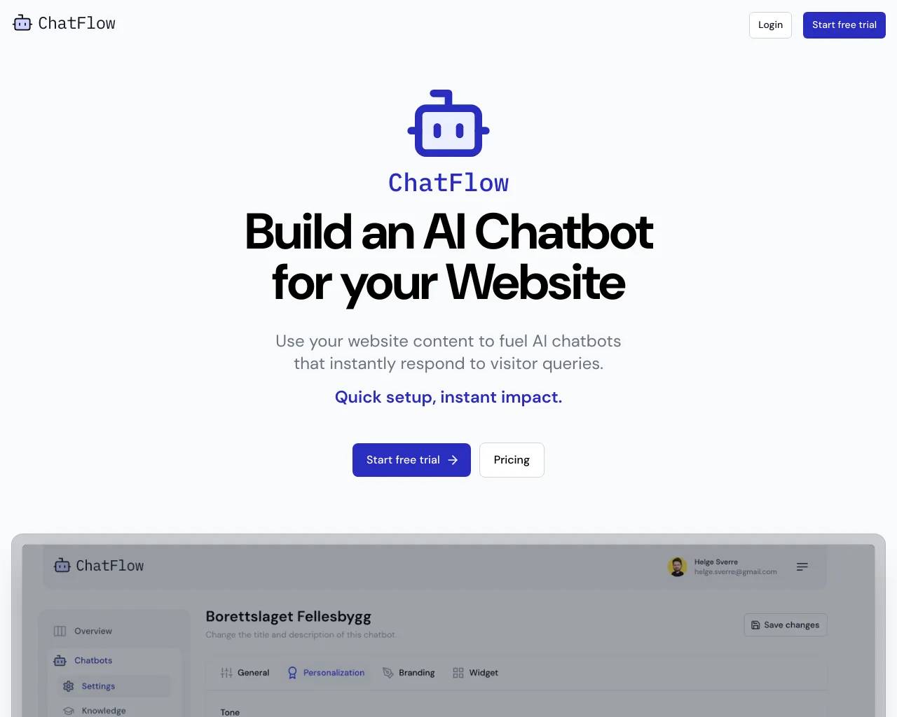 ChatFlow - AI Chatbot screenshot